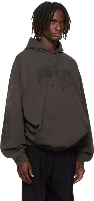 Mikina VETEMENTS Vetements Cradle of Filth Dripping Logo Oversized Hoodie Šedá | UCF76HD450C, 1