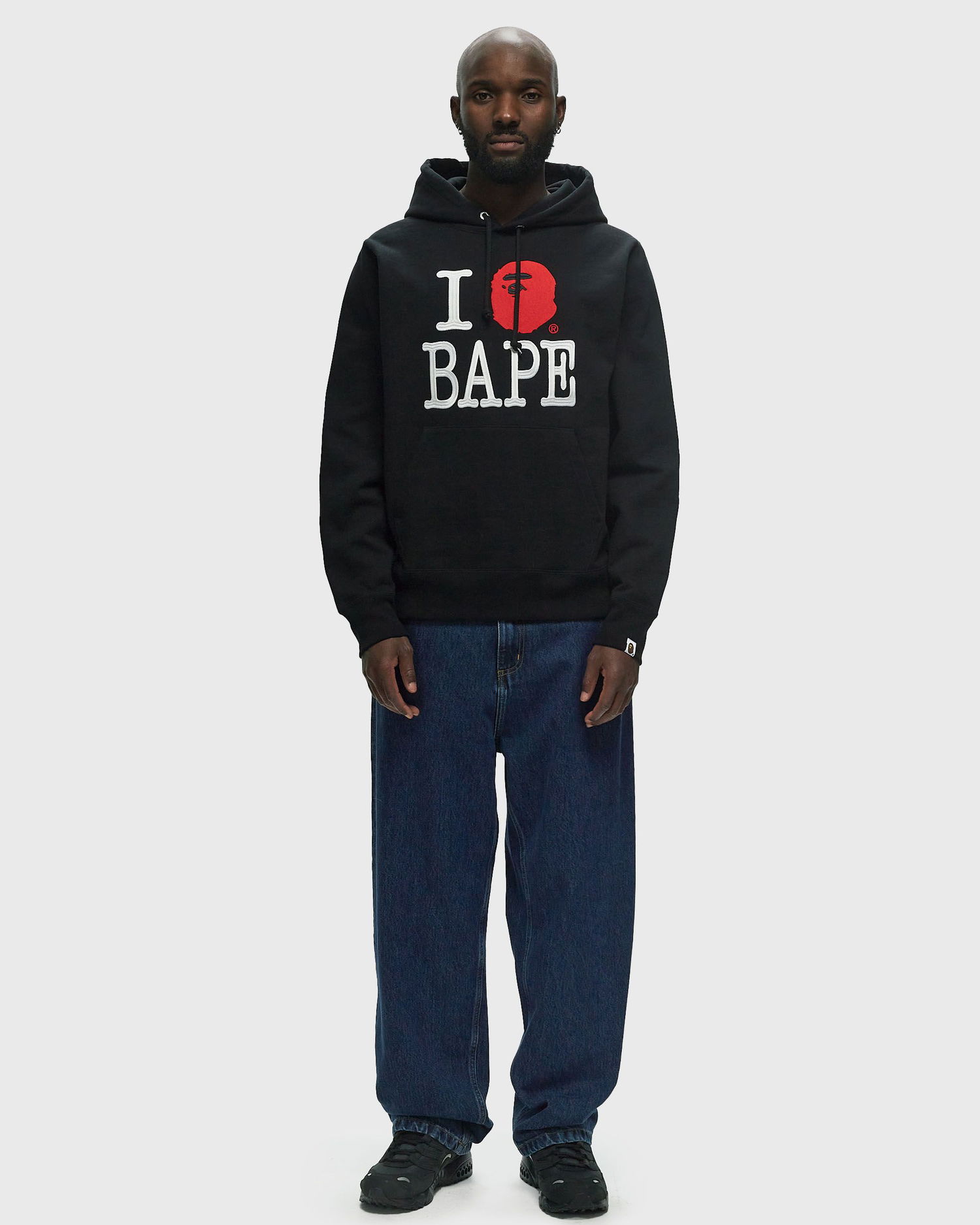 Mikina BAPE I LOVE BAPE Hoodie Black Čierna | 001PPK801005MBLK, 1