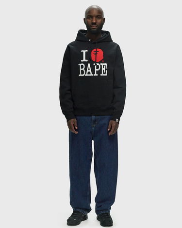 Mikina BAPE I LOVE BAPE Hoodie Black Čierna | 001PPK801005MBLK, 1