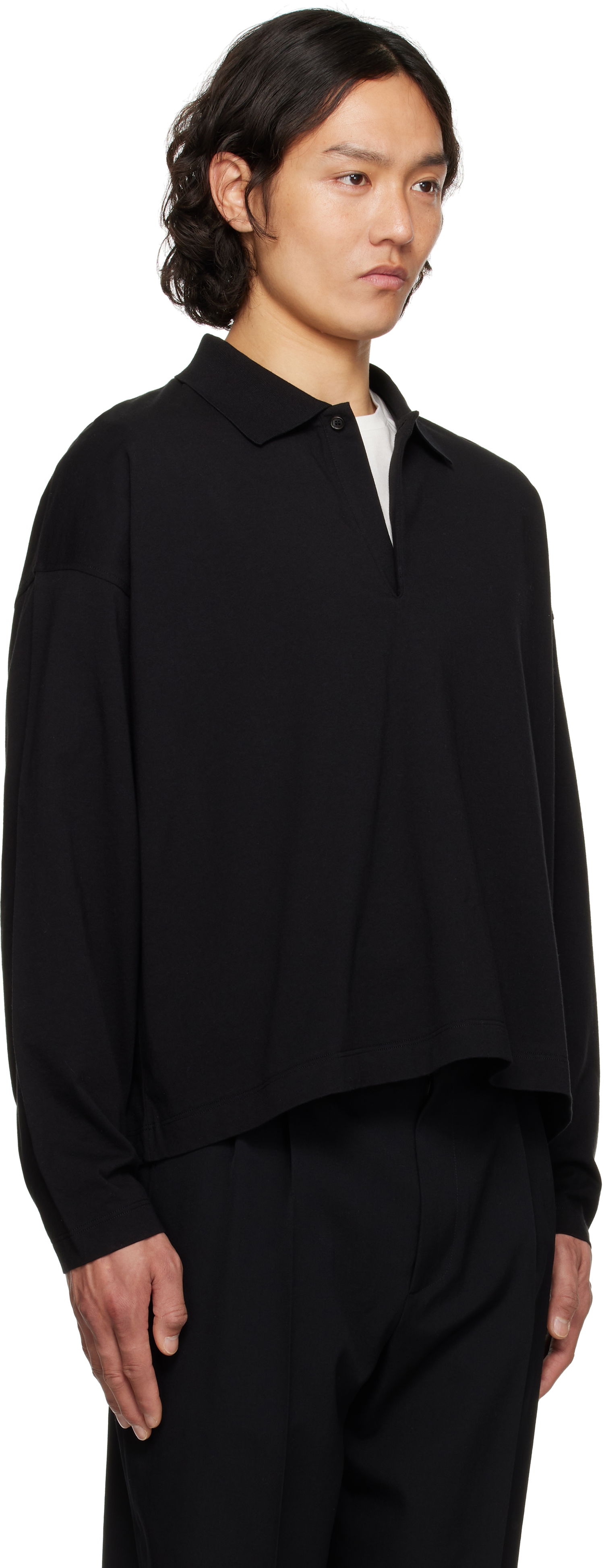 Polo tričko The Row The Row Bryson Cropped Polo Čierna | 855-K643, 1