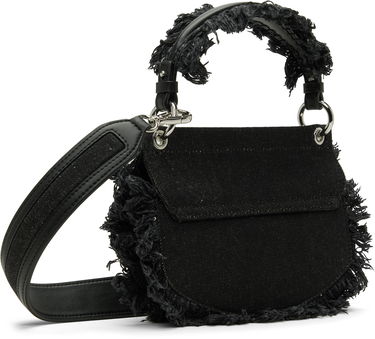 Kabelka GANNI Apo-G Mini Top Handle Fringed Denim Bag Čierna | A6909, 2