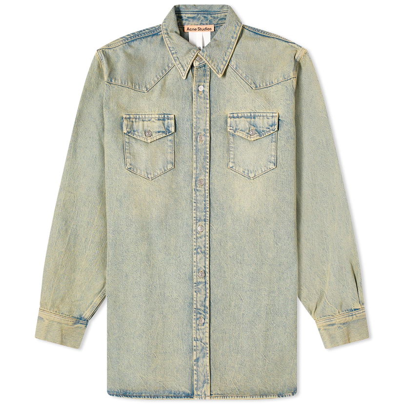 Košeľa Acne Studios Karty Denim Overshirt Hnedá | CB0073-BUF