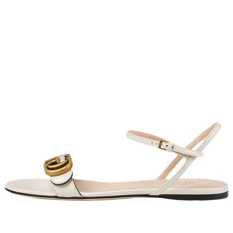 Tenisky a topánky Gucci Gucci Double G Leather Sandal Biela | 524631-A3N00-9022