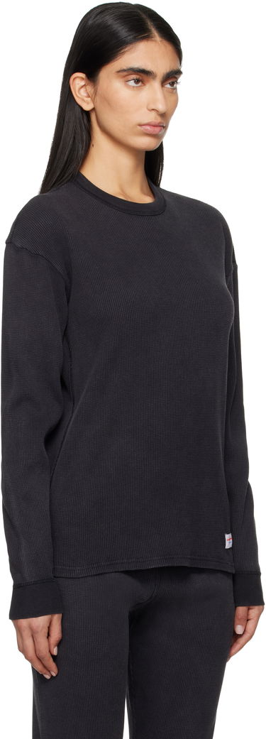 Sveter Alexander Wang Alexander Wang Long Sleeve Waffle T-Shirt Čierna | UC4221611W, 1