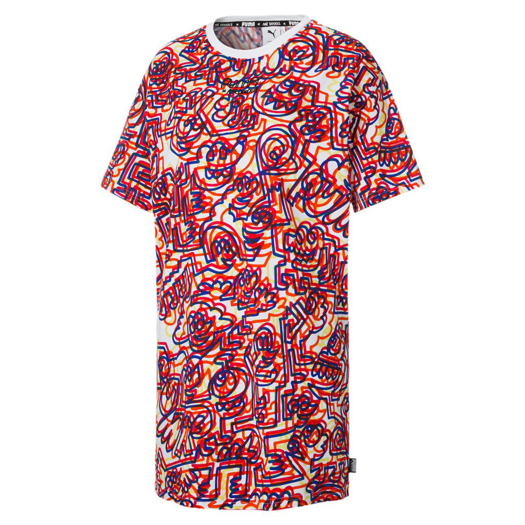 Tričko Puma x MR DOODLE AOP T-shirt Dress Fialová | 530657-02, 0