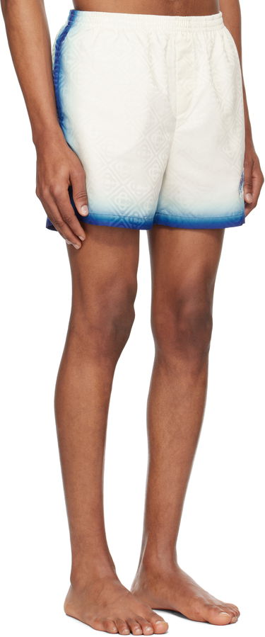 Plavky Casablanca Casablanca Printed Jacquard Monogram Swim Shorts Biela | MS25-TR-224-01, 1