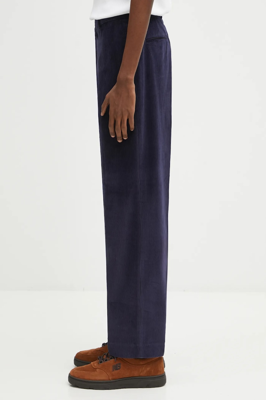 Nohavice Paul Smith Paul Smith Wide-Leg Corduroy Trousers Navy | M1R.410Z.T02792, 1