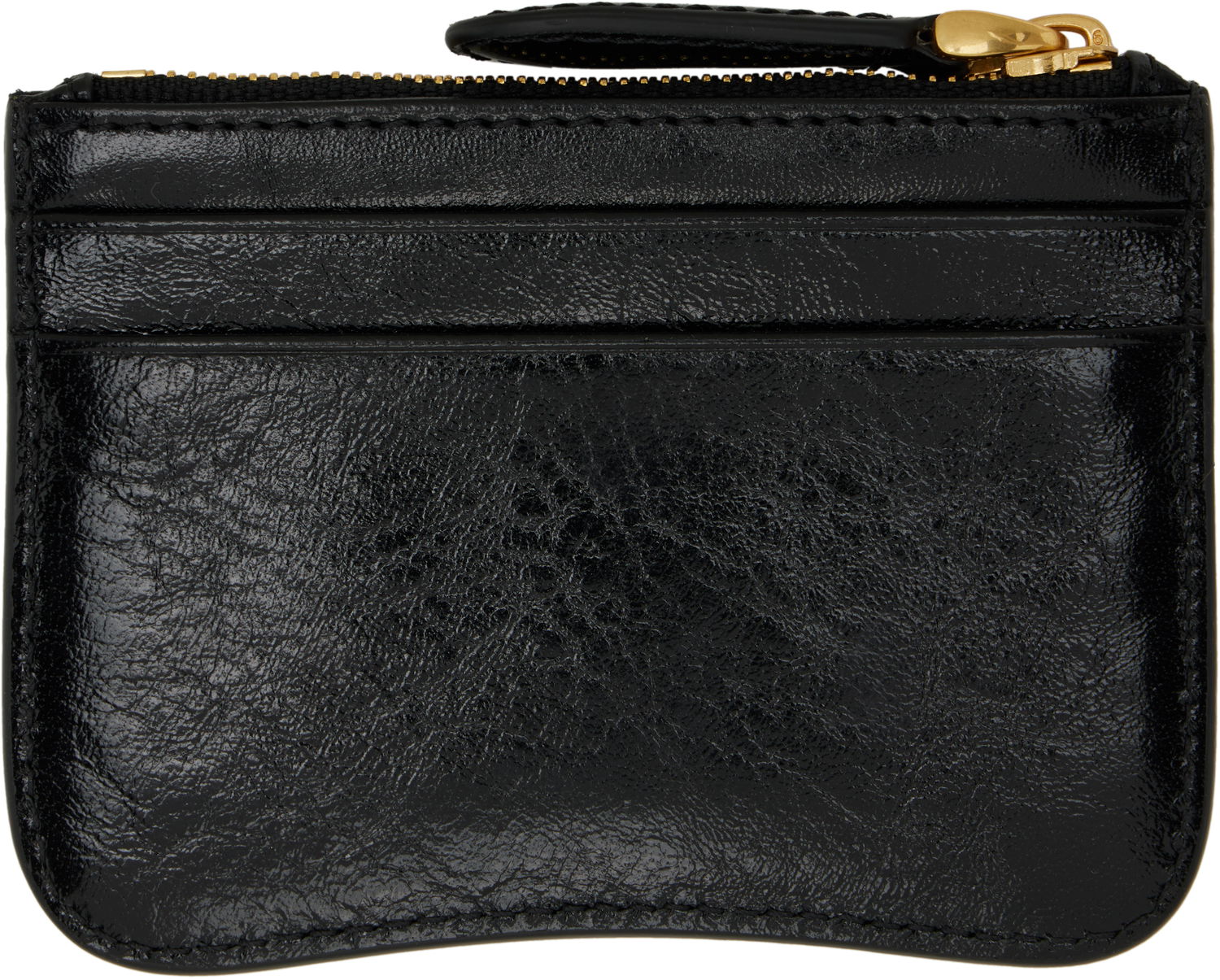 Peňaženka AMI AMI Paris Zipped Leather Card Holder Čierna | USL105.AL0051, 1