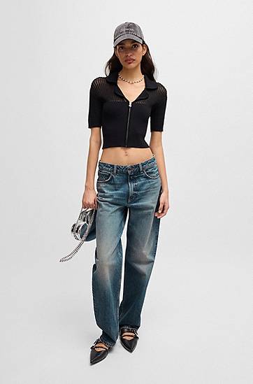 Džínsy BOSS Relaxed Fit Tinted Jeans Modrá | 50530319, 1