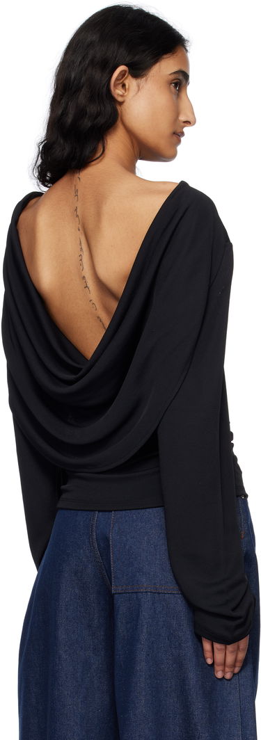 Sveter Jacquemus Jacquemus 'The Croisière' Gathered Long Sleeve Blouse Čierna | 25E251TO121-1026, 2