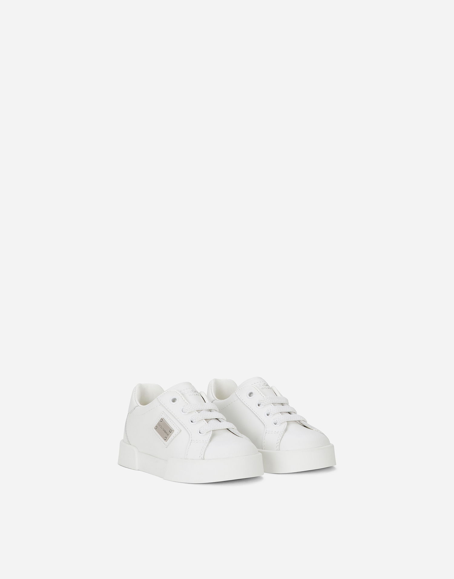 Tenisky a topánky Dolce & Gabbana Portofino Calfskin First Steps Biela | DN0198A344480001, 1