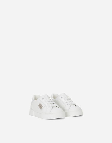 Tenisky a topánky Dolce & Gabbana Portofino Calfskin First Steps Biela | DN0198A344480001, 1