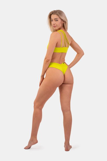 Plavky NEBBIA One Shoulder Bandeau Bikini Top Žltá | 448-GREEN, 1