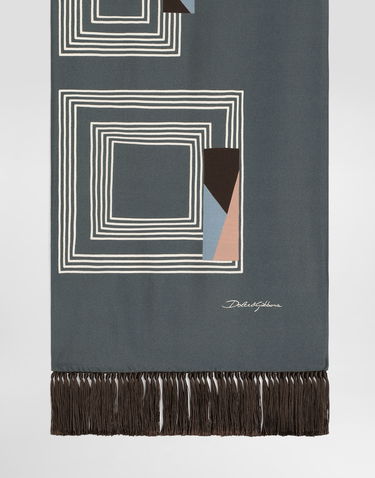 Šál Dolce & Gabbana Vintage-print Twill Scarf Rôznofarebný | GQ386EG0WWWN9299, 3