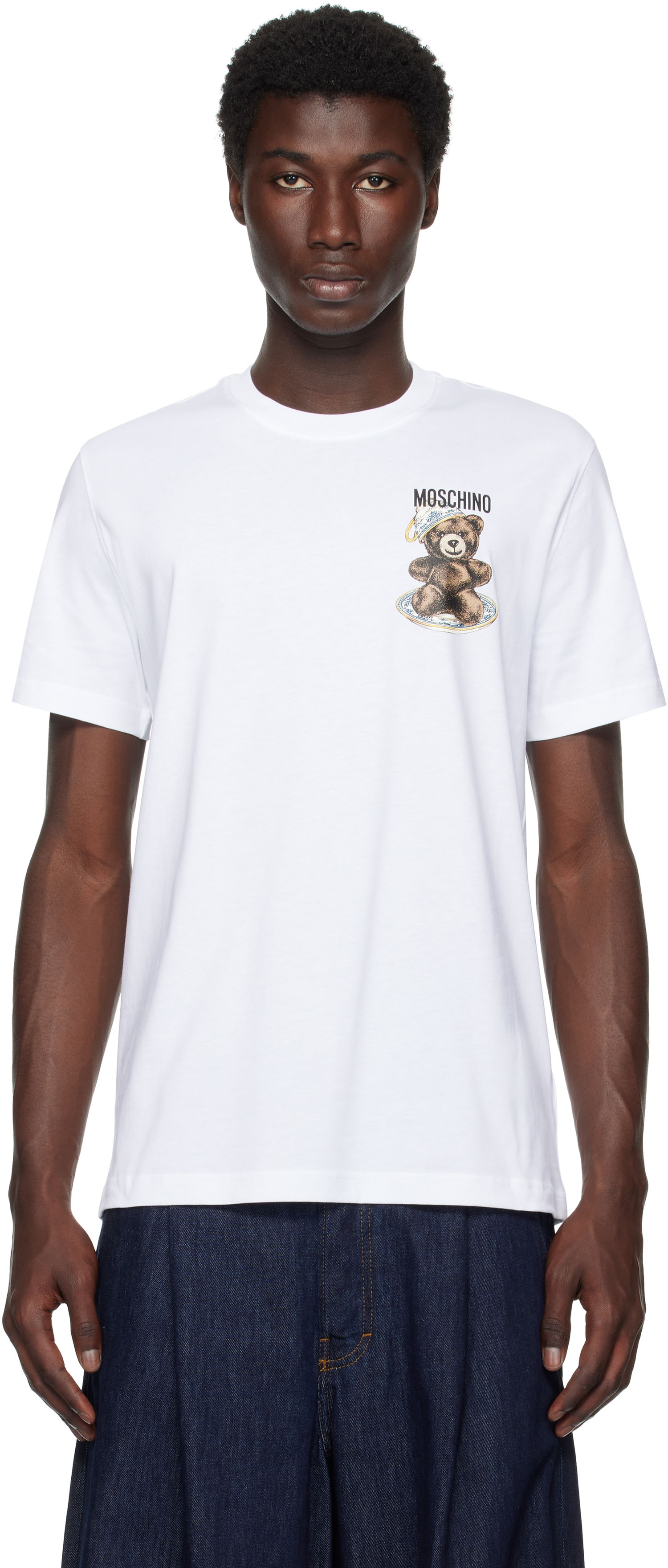 Tričko Moschino Moschino Teddy Bear Graphic T-Shirt Biela | 252ZZ072152411001, 0