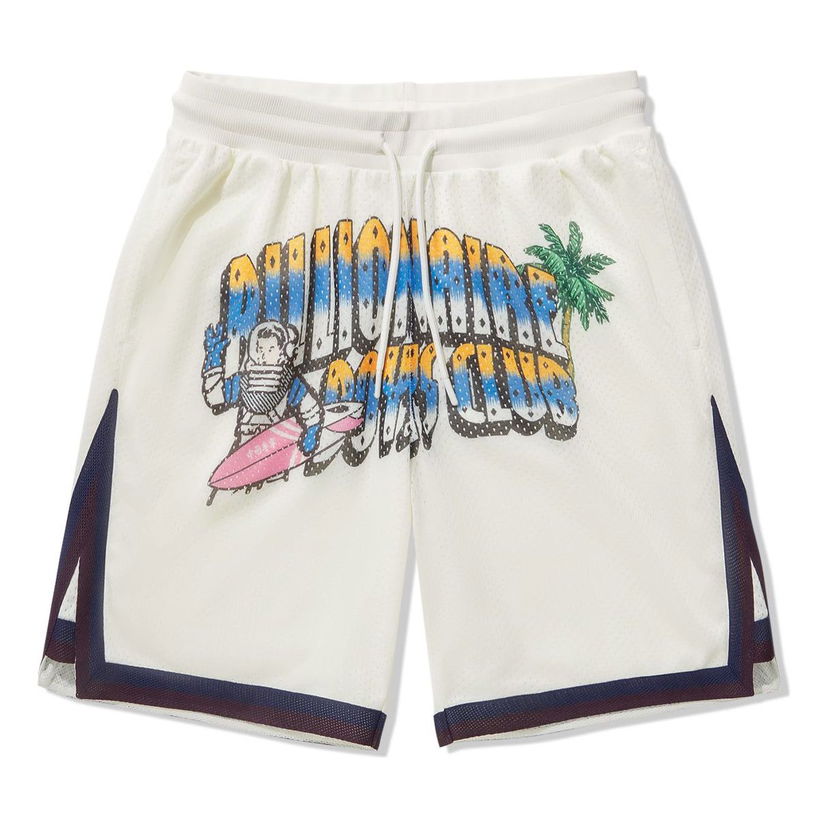 Šortky Li-Ning BILLIONAIRE BOYS CLUB Collaboration Men's Graphic Print Mesh Athletic Shorts Biela | AKSU947-3