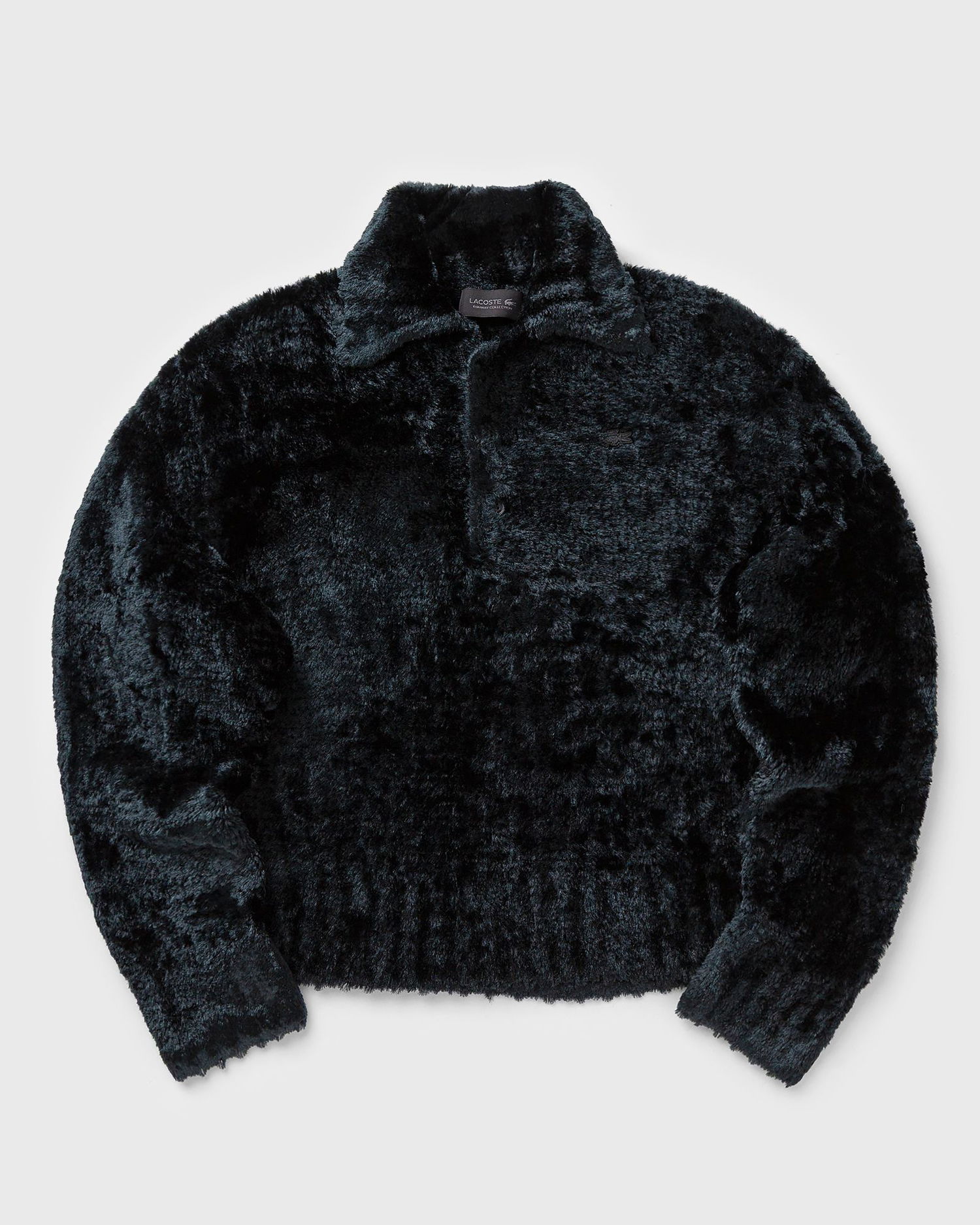 Sveter Lacoste Faux Fur Collar Knit Sweater Čierna | AF4924-GJP, 0
