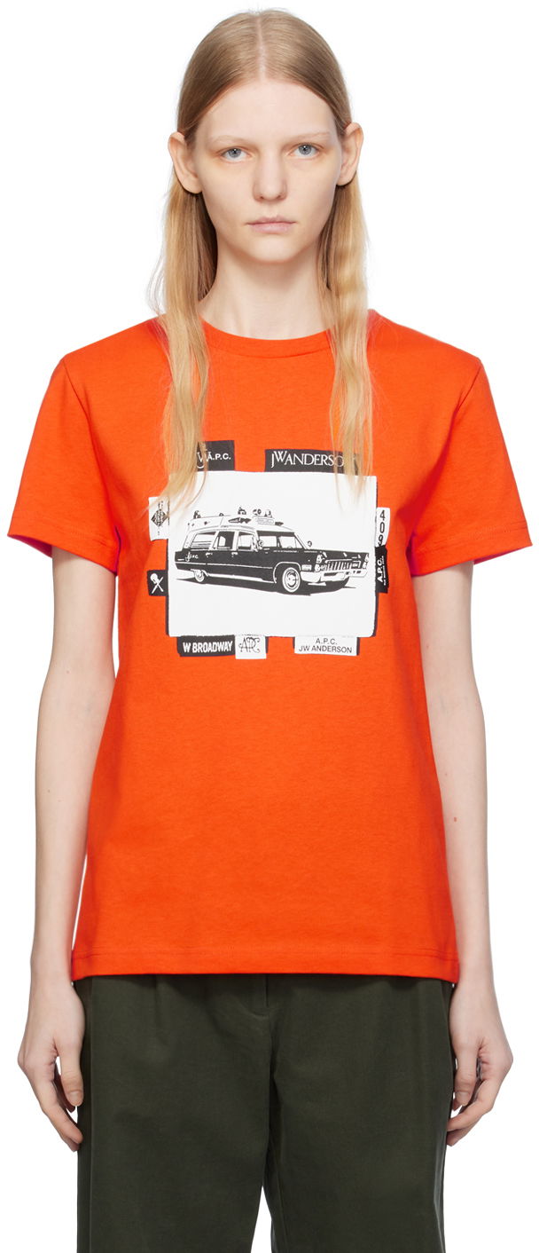 Tričko A.P.C. JW Anderson x T-Shirt Oranžová | COGVC-M26281, 0