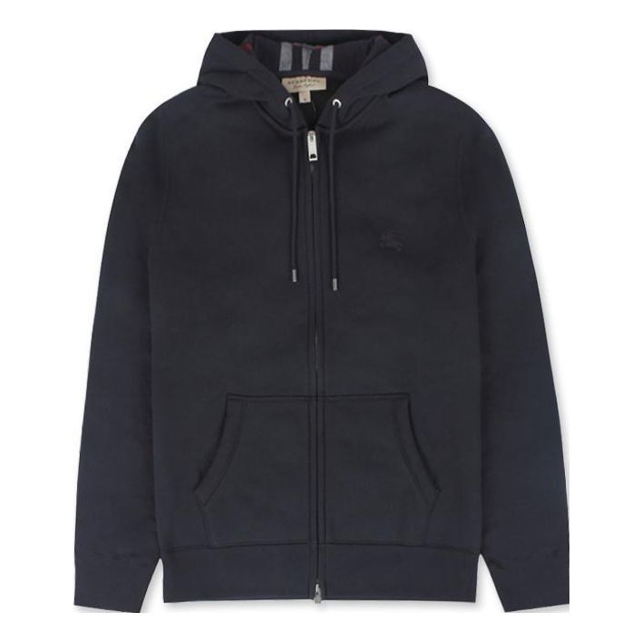 Mikina Burberry Burberry Casual Zip Hoodie Navy | 40249171