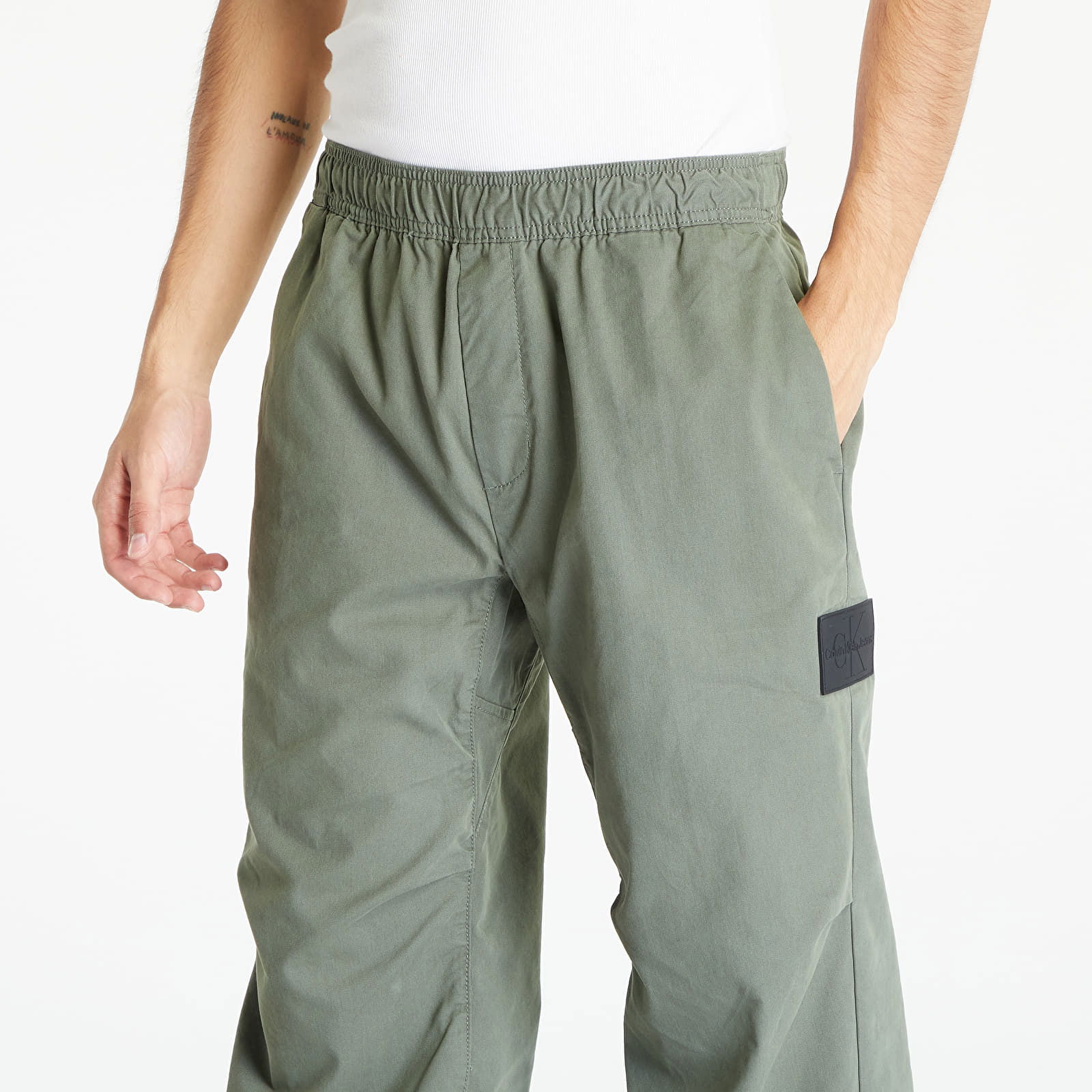 Jeans Topstitch Woven Pant Green