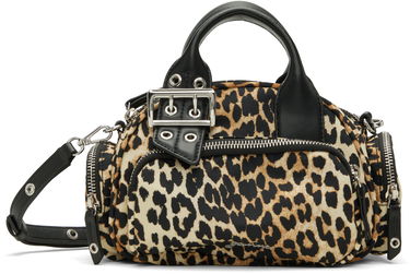 Kabelka GANNI Leopard Mini Polochon Bag Metalická | A6740, 0