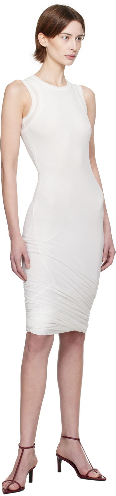 Šaty Jil Sander Jil Sander Sleeveless Twisted Midi Dress Biela | J02CT0505_J20249, 3