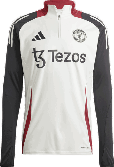 Mikina adidas Performance Manchester United Tiro 24 Training 1/4 Zip Top Biela | JE3737, 1