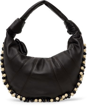 Kabelka LEMAIRE Lemaire Beaded Mini Fortune Croissant Bag Čierna | BG0152 LL095, 0
