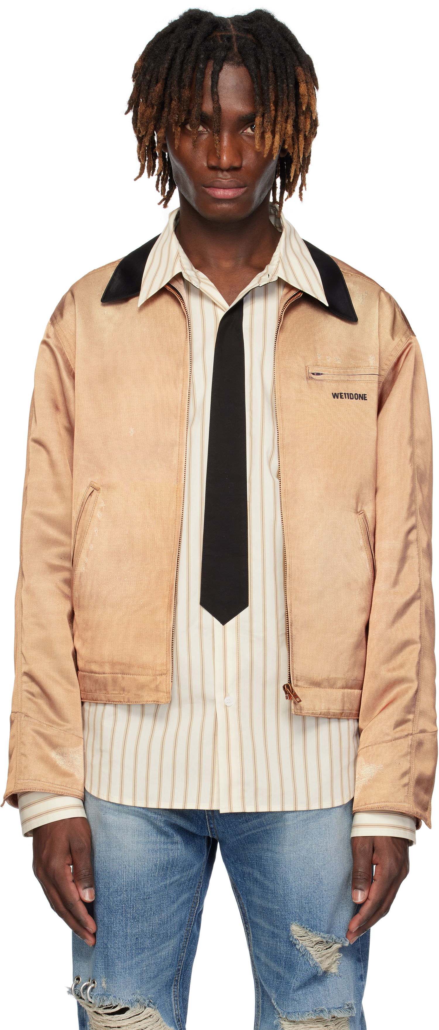 Bomber bunda We11done We11done Printed Work Jacket Hnedá | WD-JK0-25-038-M-BG, 0
