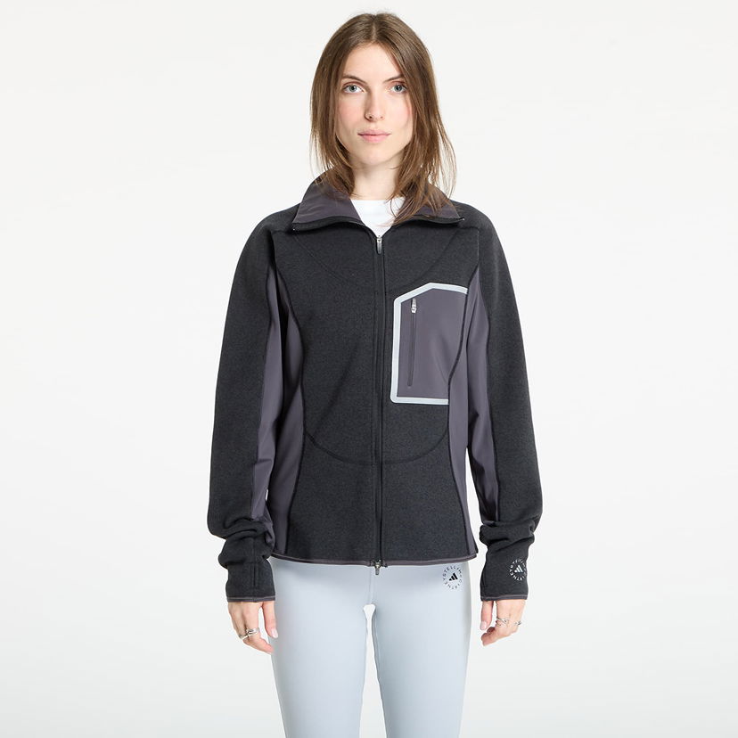 Bunda adidas Performance Stella McCartney CLIMAWARM Running Midlayer Full-Zip Jacket Čierna | JW2020