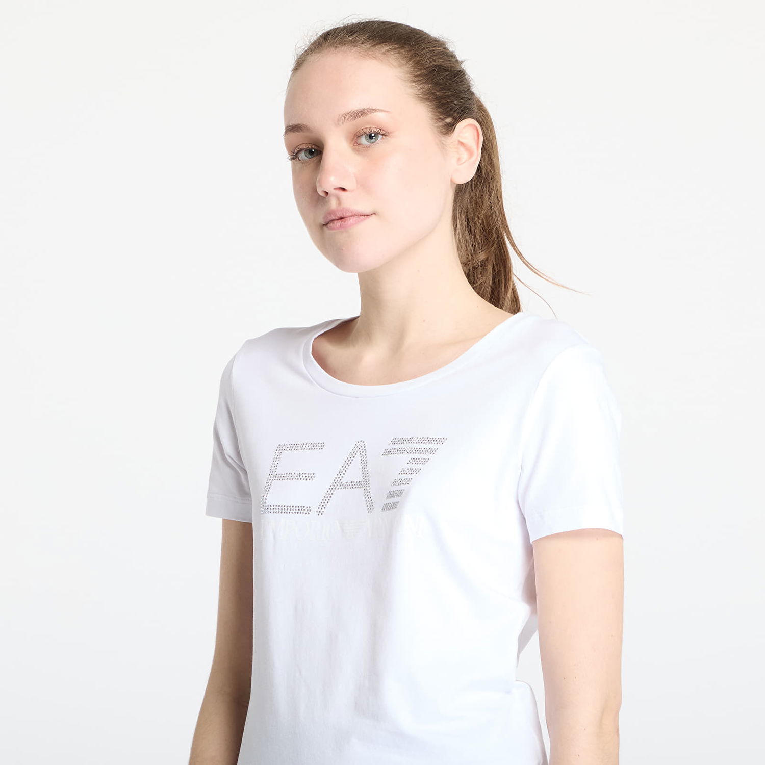 Tričko Emporio Armani EA7 Emporio Armani Train Logo Series T-Shirt Biela | 7W000094AF10373U0002, 1
