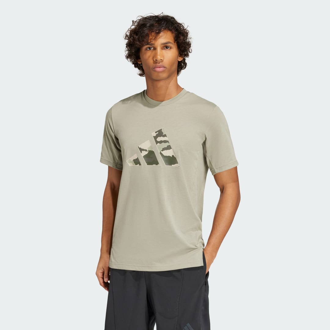 Tričko adidas Performance Train Essentials Camo Logo T-Shirt Zelené | IW8487, 0
