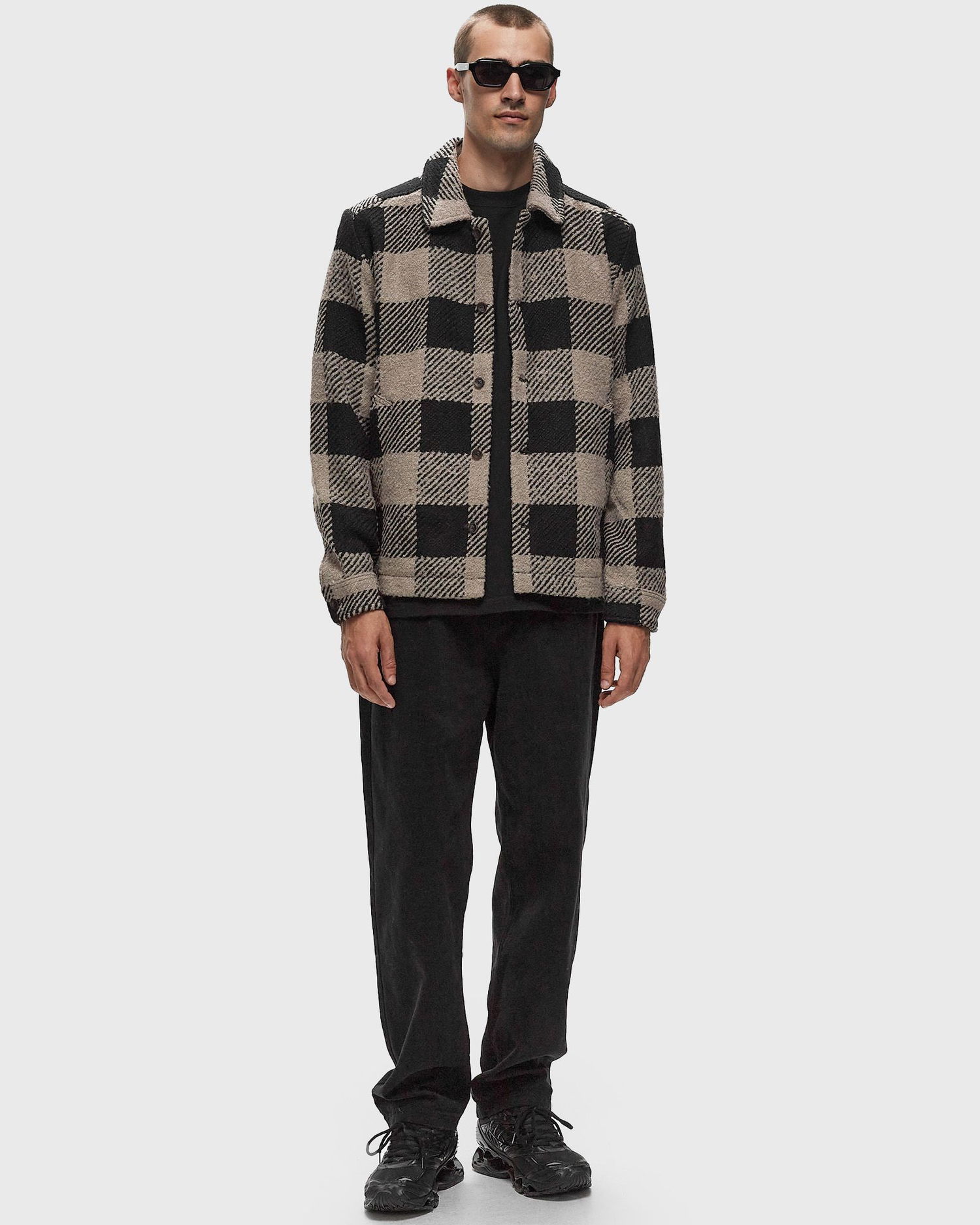 Košeľa Les Deux Jaiden Bouclé Check Overshirt Béžová | LDM640107-839100, 1
