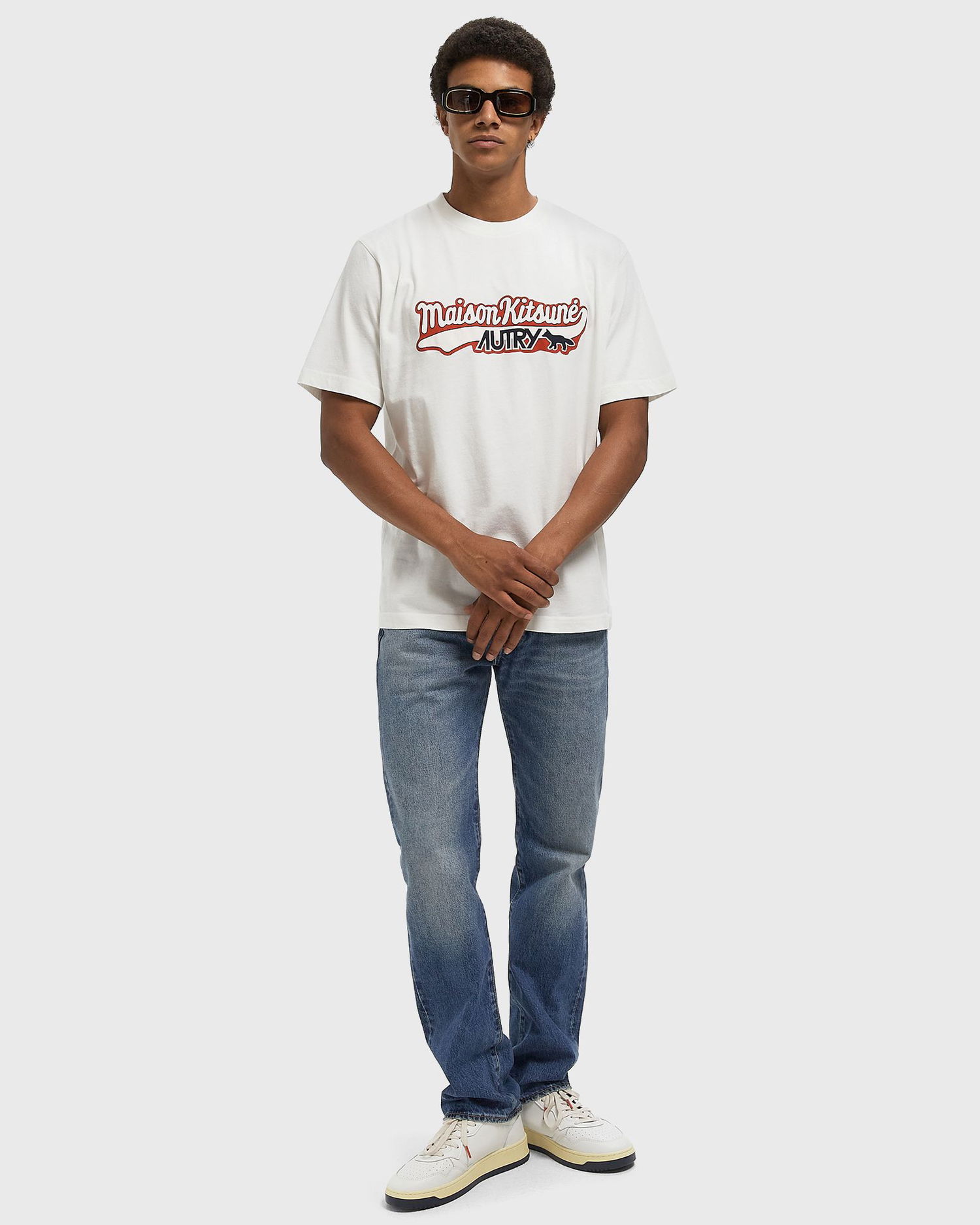 Tričko Autry Autry Action Shoes x Maison Kitsuné Graphic T-Shirt Biela | TSPXMK2W, 1