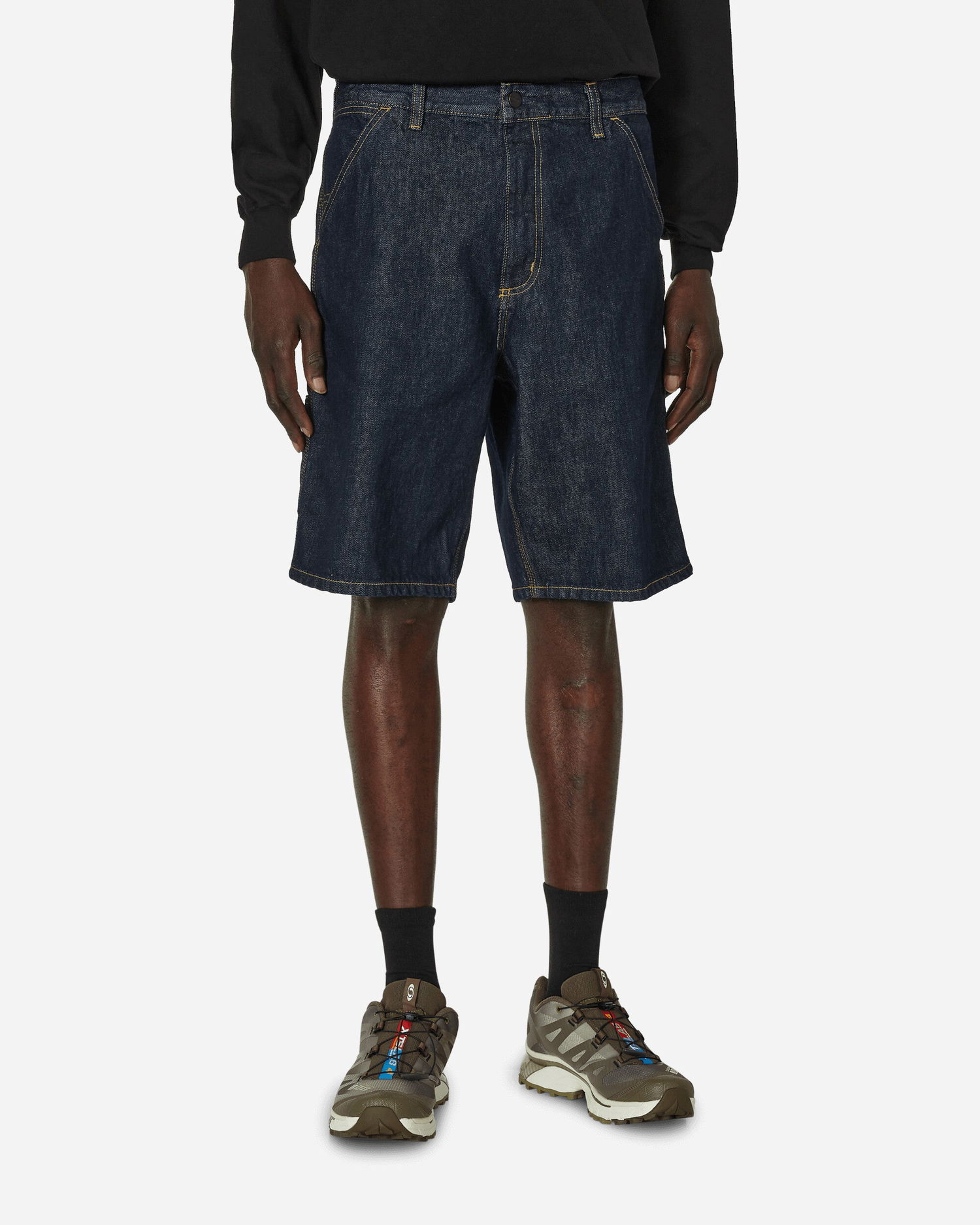 Šortky Carhartt WIP Single Knee Short Blue Modrá | I032026 0102, 1