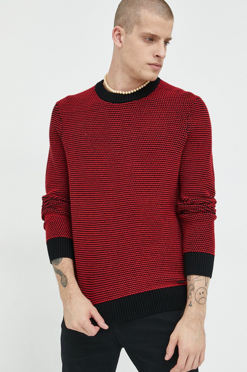 Sveter BOSS Cotton Sweater Červená | 50475458, 0