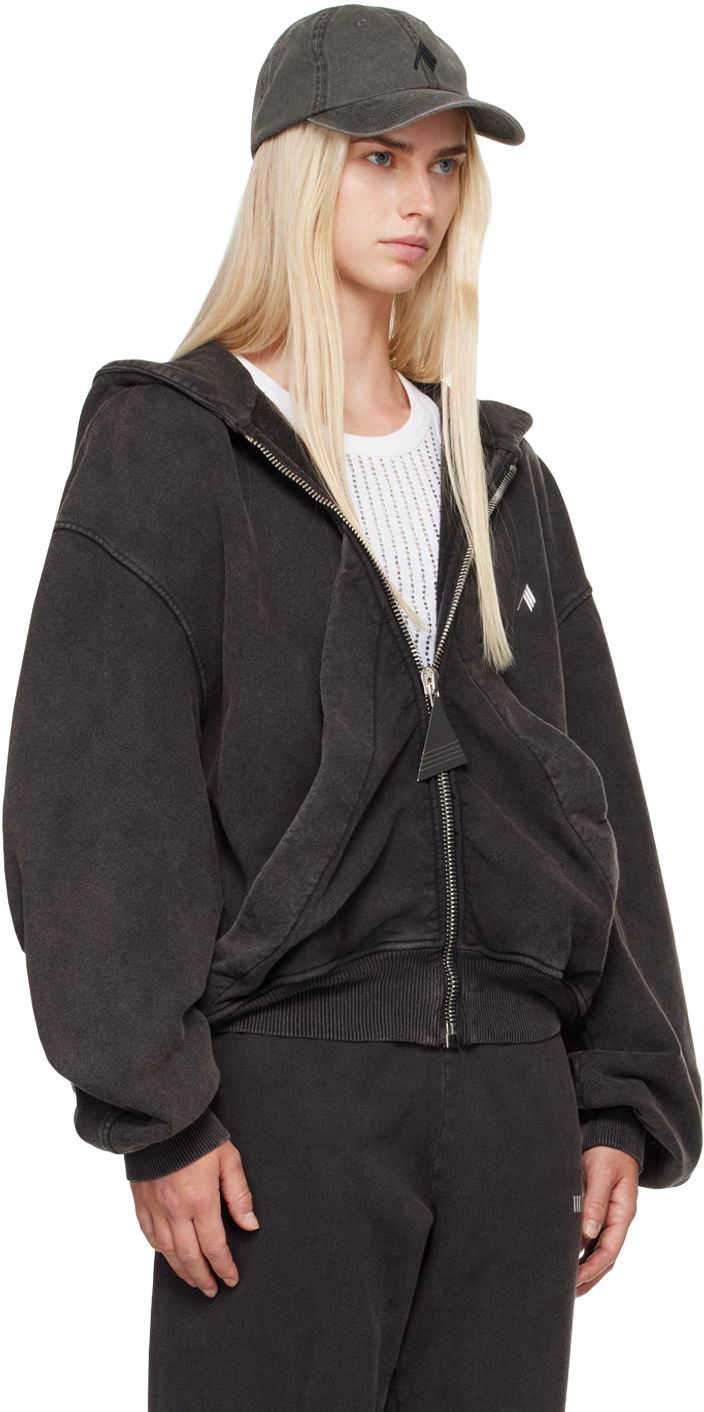 The Attico Faded Zip-Up Hoodie