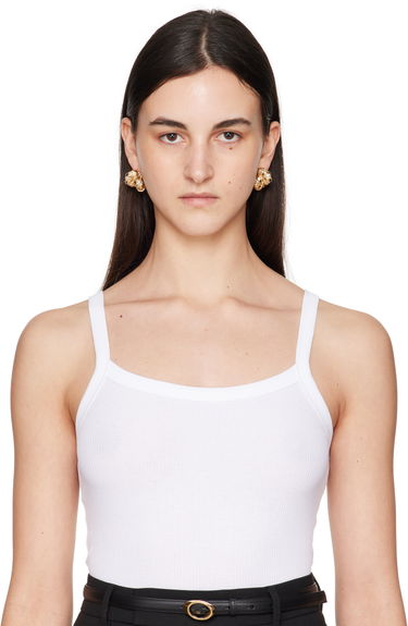 Náušnice LANVIN Lanvin Melodie Candy Twisted Hoop Earrings Biela | AW-CJFBO5-ENCY-P25, 2