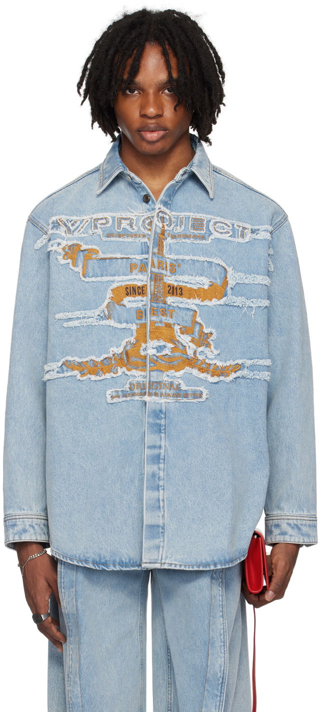 Košeľa Y/PROJECT Shirt Denim Modrá | 207SI002, 0