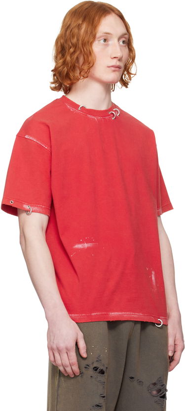 Tričko We11done We11done Pierced T-Shirt Červená | WD-TT0-25-770-U-RD, 1