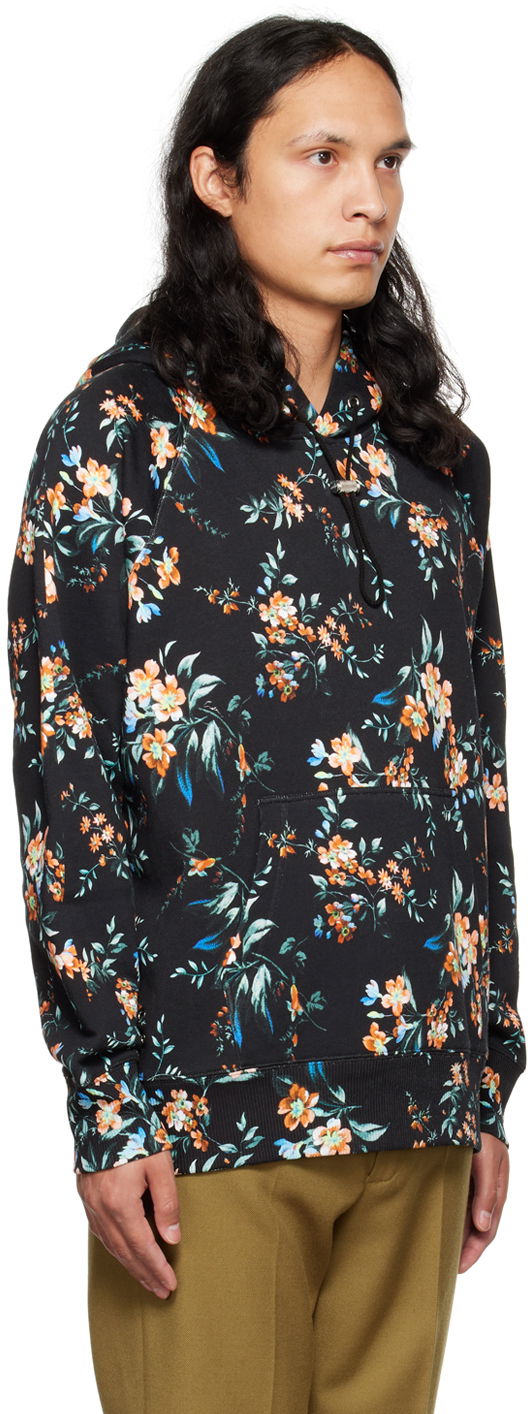 Mikina Erdem Erdem Floral Print Christian Hoodie Čierna | MF22_516MKFSW, 1