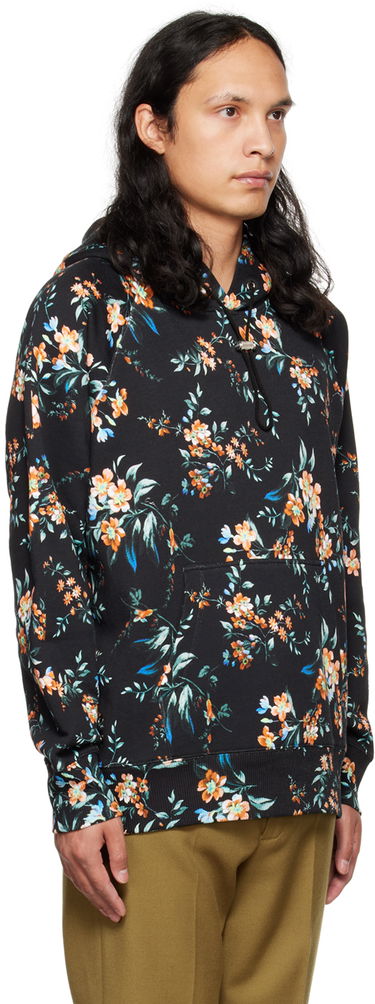 Mikina Erdem Erdem Floral Print Christian Hoodie Čierna | MF22_516MKFSW, 1