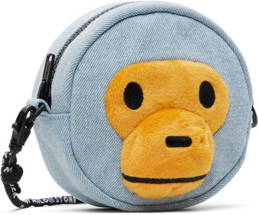 Peňaženka BAPE Baby Milo Face Denim Crossbody Bag Modrá | 0MXBGW4367XXO, 1