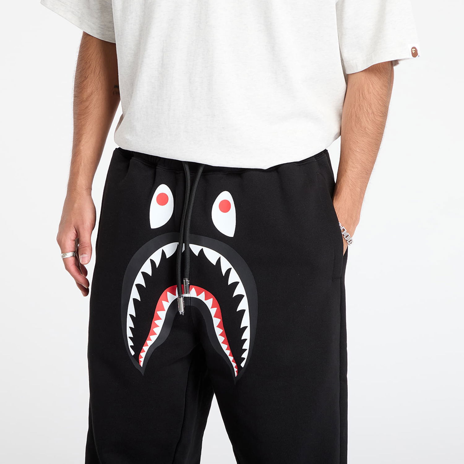 Tepláky BAPE Shark Relaxed Fit Sweat Pants XXL Čierna | 001PTL801321MBLK, 1