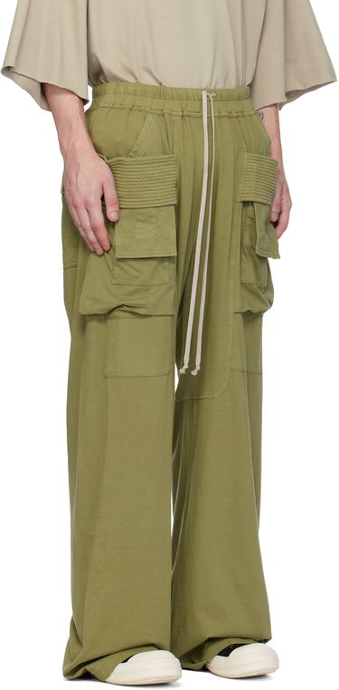 Cargo nohavice Rick Owens Rick Owens DRKSHDW Porterville Creatch Wide Drawstring Cargo Pants Zelené | DU02D2394 RN, 1