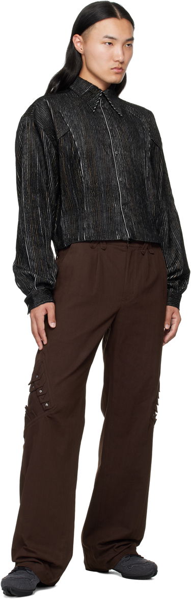 Košeľa KIKO KOSTADINOV Kiko Kostadinov Kraner Striped Cropped Shirt Čierna | KKAW25SH01-53, 3