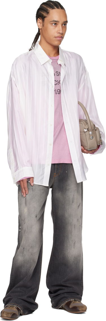Košeľa Acne Studios Acne Studios Striped Button-Up Shirt Biela | BB0622-, 3