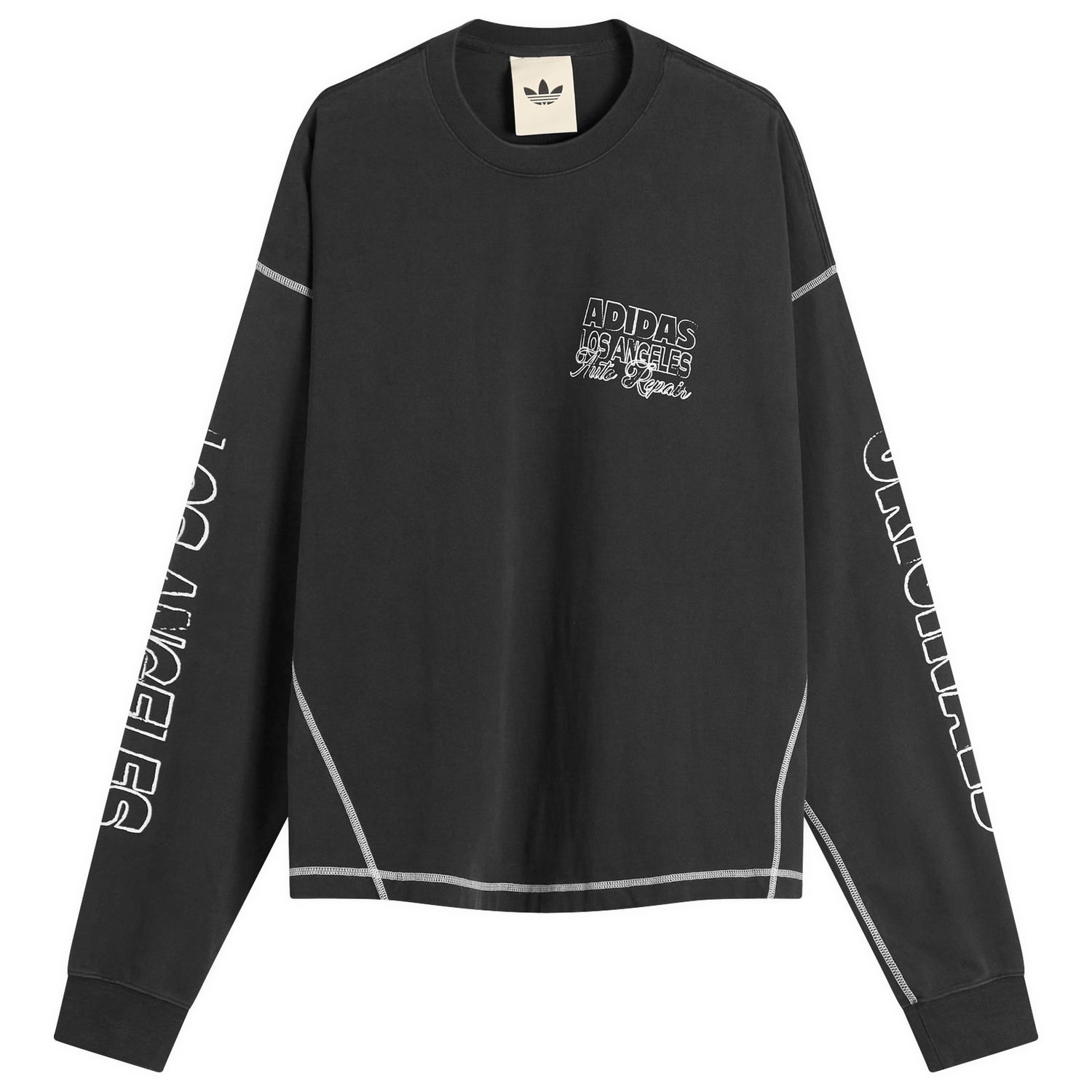 Tričko adidas Originals OG LA Long Sleeved T-Shirt Čierna | JX6140, 1