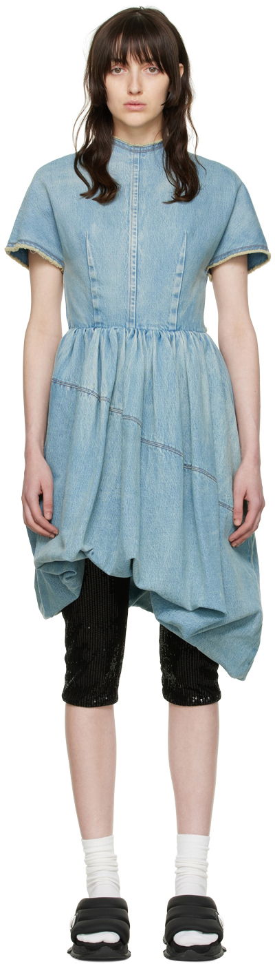 Šaty We11done Denim Mini Dress Modrá | WD-DO1-22-352-W-BL, 0