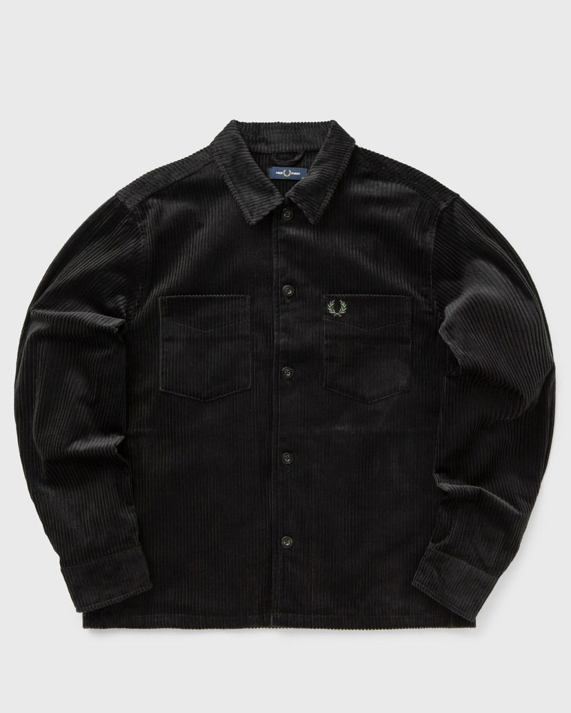 Košeľa Fred Perry Corduroy Overshirt With Long Sleeves Čierna | M8723-102